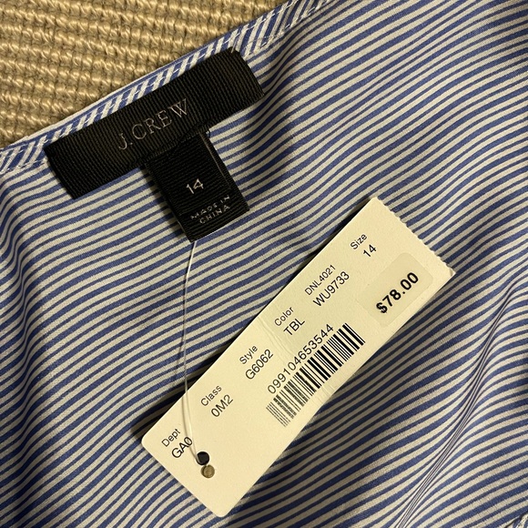 J. Crew Tie neck striped silk sleeveless blouse 
Measures 23” armpit to armpit. - Picture 3 of 5